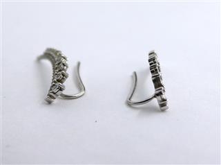 Gold-Diamond Earrings 62 Diamonds .500 Carat T.W. 10K White Gold 2.47g